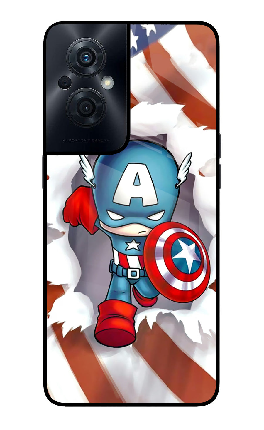 Captain America OPPO F21s Pro 5G Back Cover, Glass case