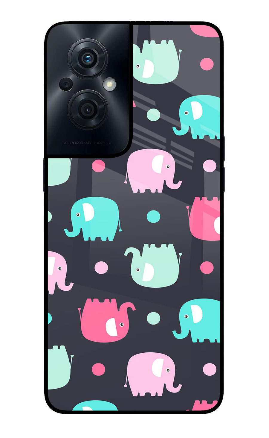Elephants OPPO F21s Pro 5G Back Cover, Glass case