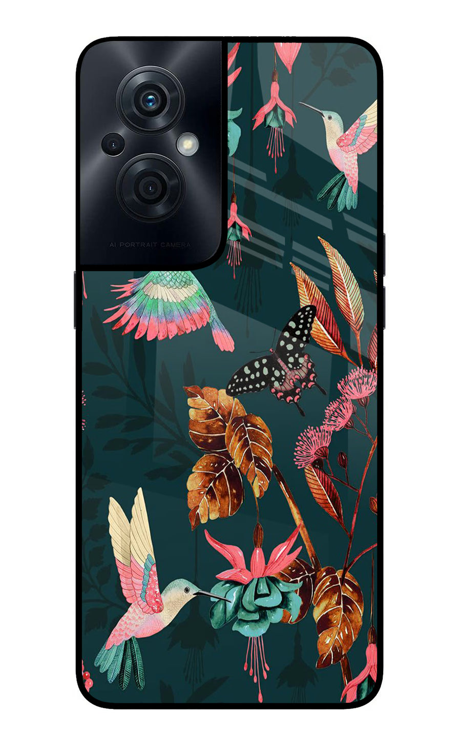 Birds OPPO F21s Pro 5G Back Cover, Glass case