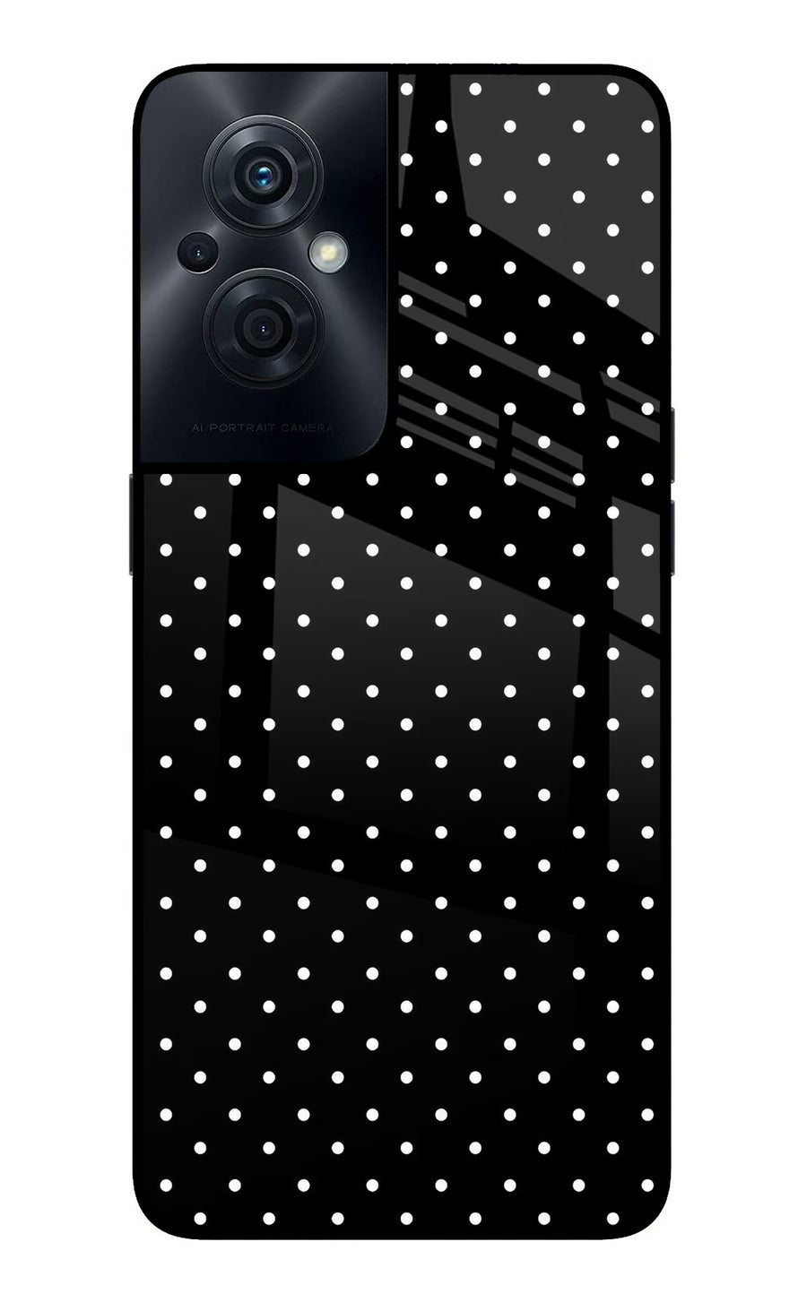 White Dots OPPO F21s Pro 5G Back Cover, Glass case