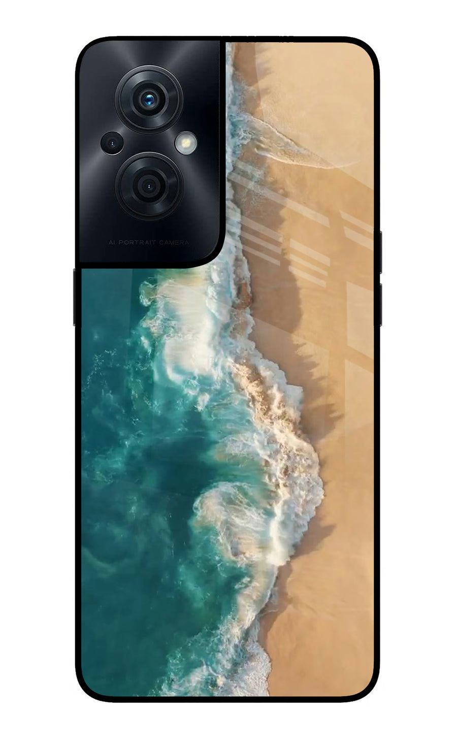 Ocean Beach OPPO F21s Pro 5G Back Cover, Glass case