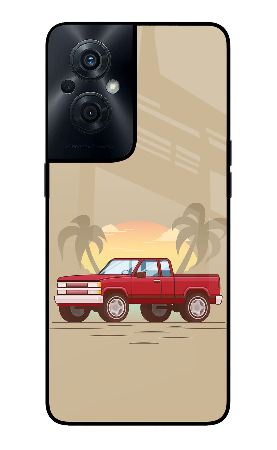 Desert Classic Drive OPPO F21s Pro 5G Back Cover, Glass case