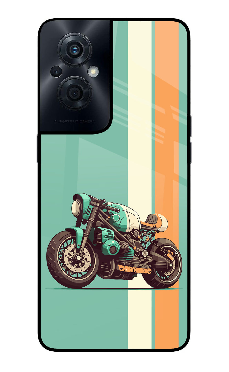 Striped Moto Drift OPPO F21s Pro 5G Back Cover, Glass case