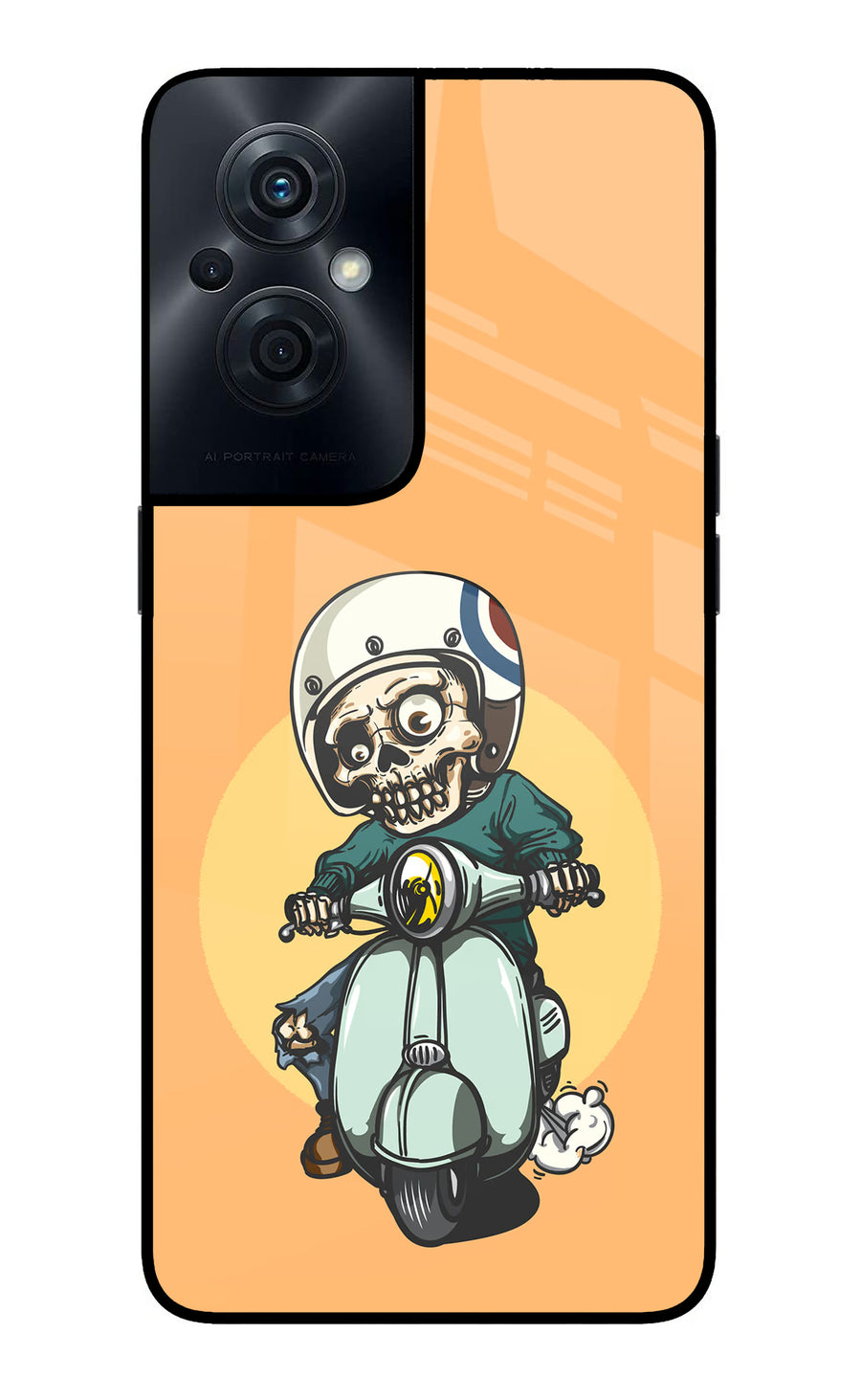 Undead Biker OPPO F21s Pro 5G Back Cover, Glass case