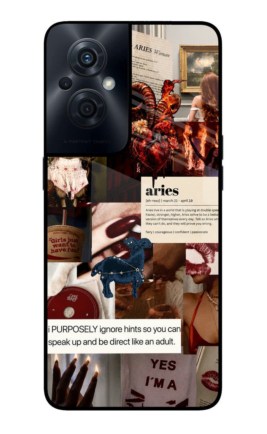 Zodiac Aries OPPO F21s Pro 5G Back Cover, Glass case