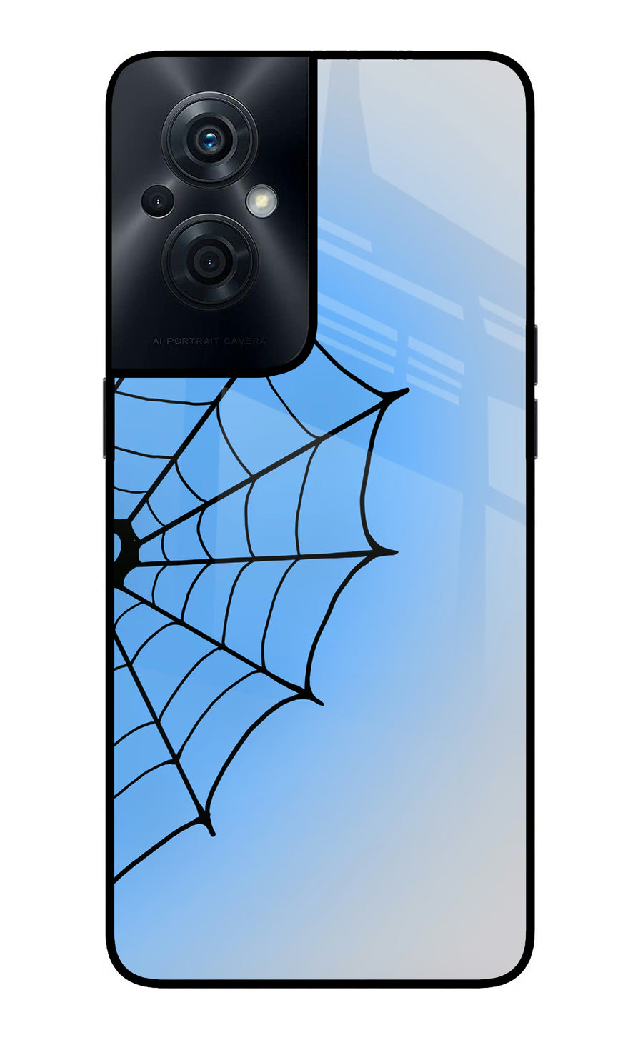 Blue Web OPPO F21s Pro 5G Back Cover, Glass case