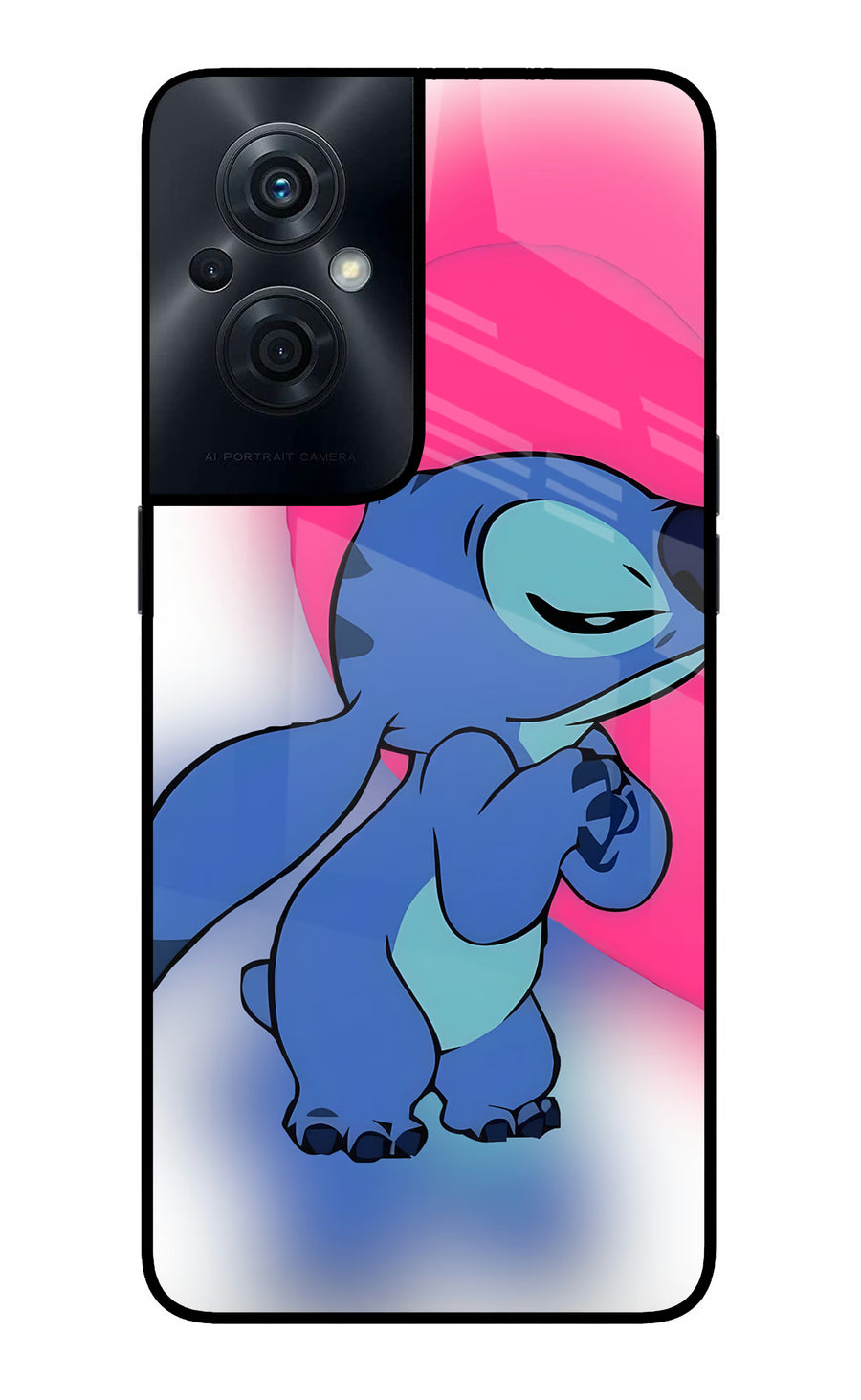 Stitch Hug OPPO F21s Pro 5G Back Cover, Glass case
