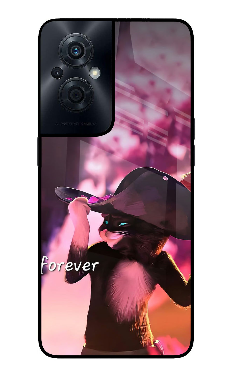 Forever Cat OPPO F21s Pro 5G Back Cover, Glass case
