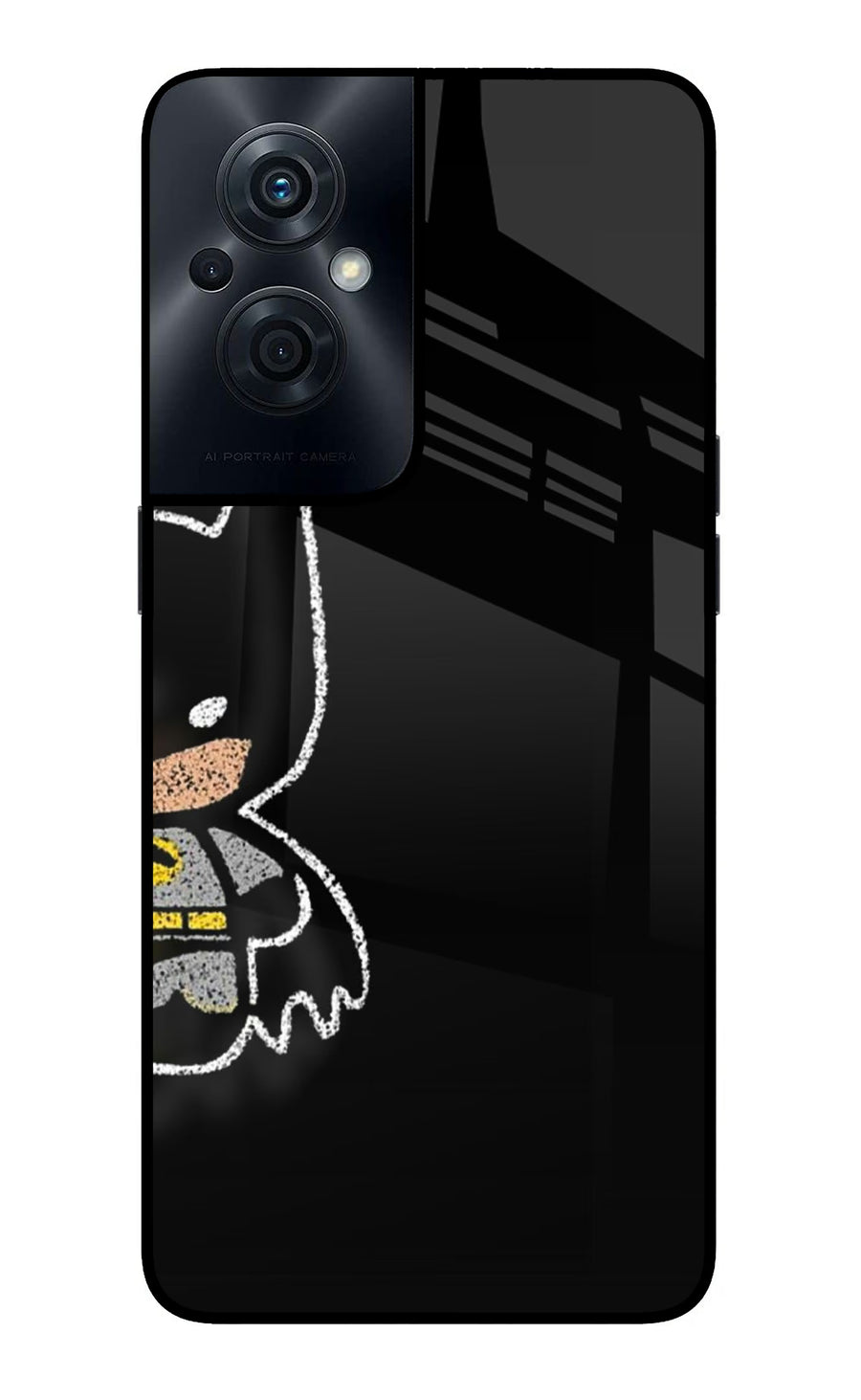 Bat Kitty OPPO F21s Pro 5G Back Cover, Glass case