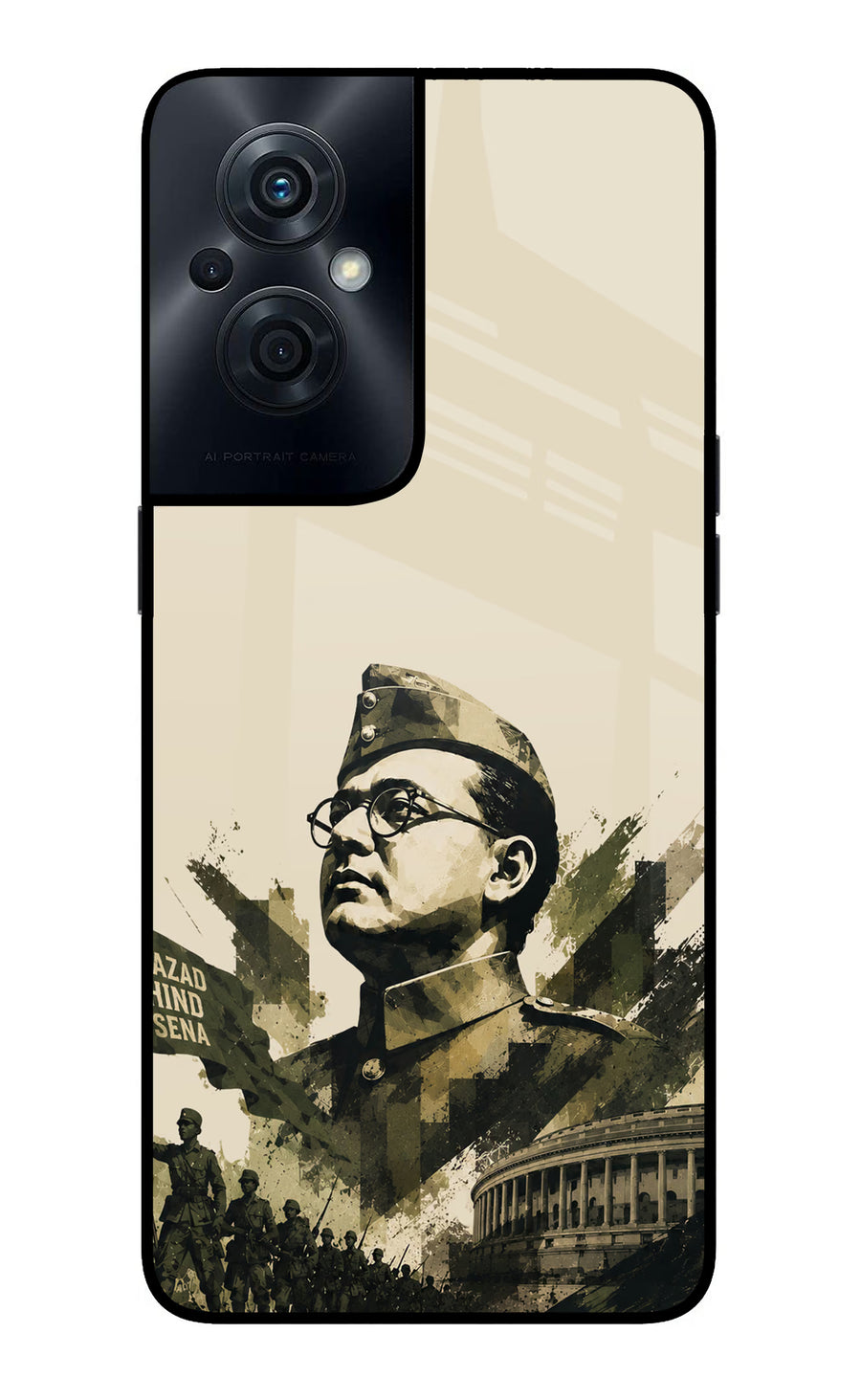 Netaji Rising OPPO F21s Pro 5G Back Cover, Glass case