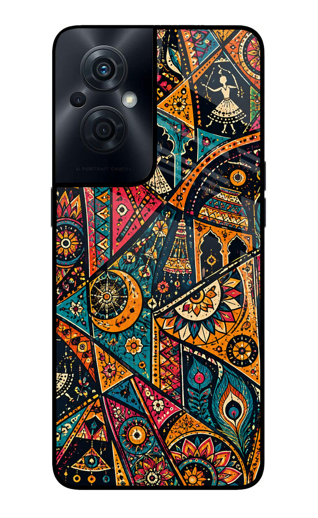 Folk Print OPPO F21s Pro 5G Glass Case