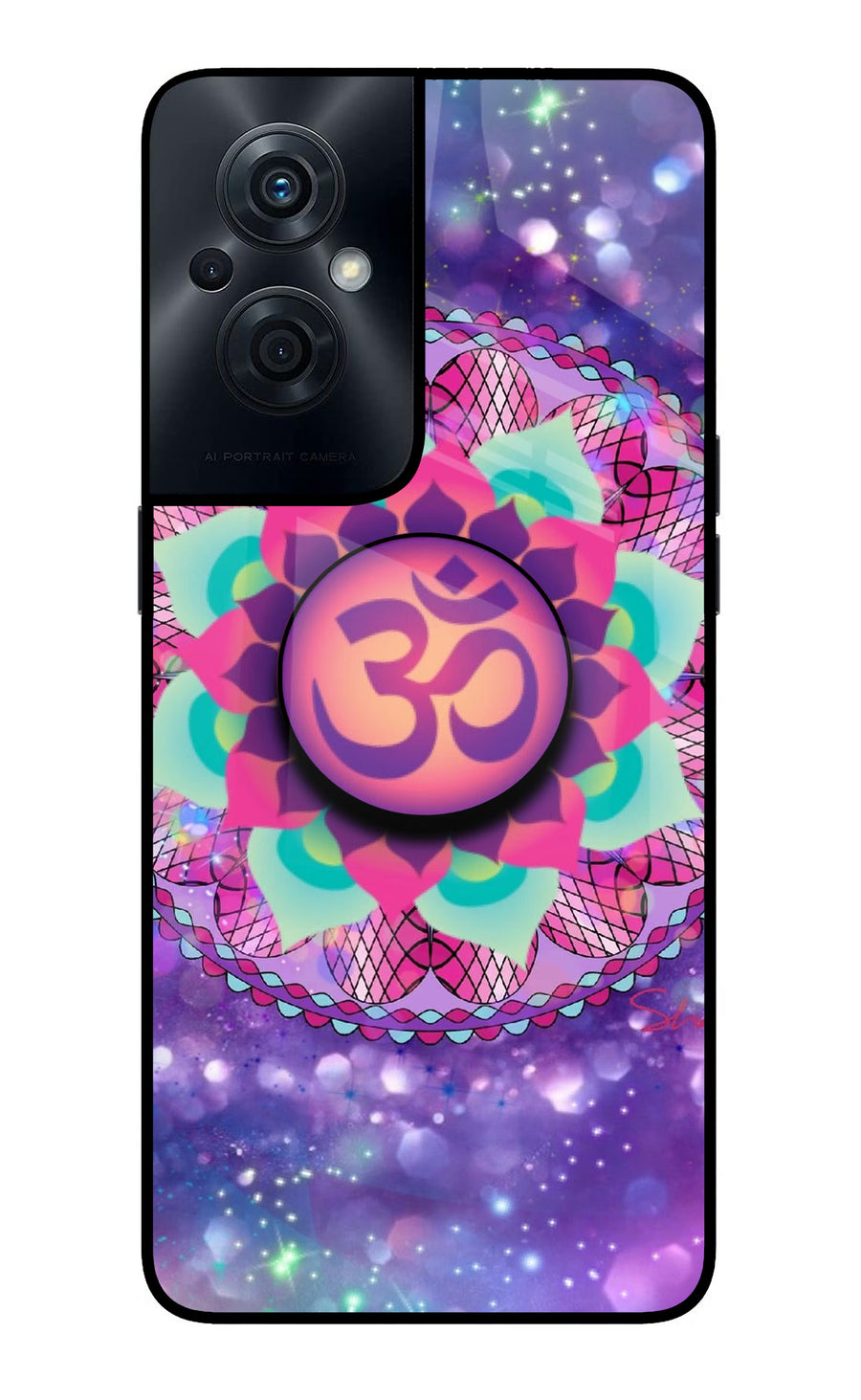 Om Purple OPPO F21s Pro 5G Pop Case, Glass case