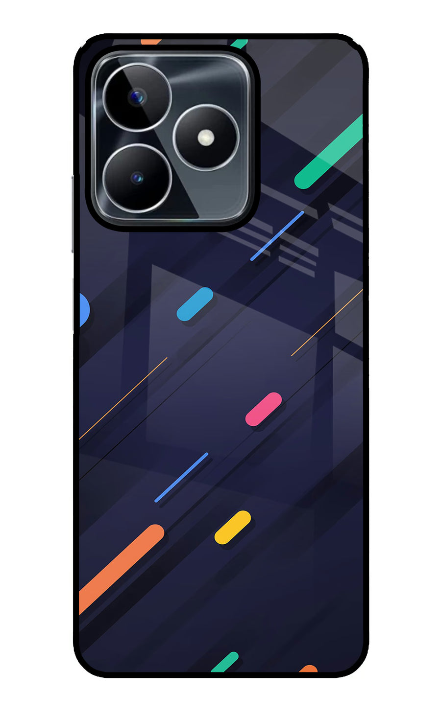 Abstract Design Realme Narzo N53 Back Cover, Glass case