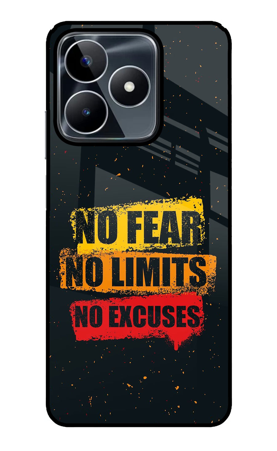 No Fear No Limits No Excuse Realme Narzo N53 Back Cover, Glass case