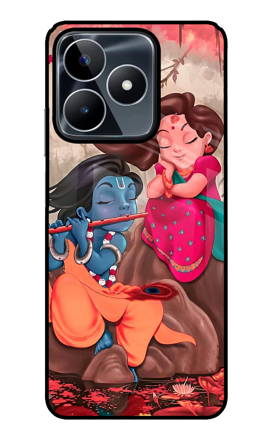 Radhe Krishna Realme Narzo N53 Back Cover, Glass case