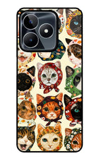 Cool Cat Realme Narzo N53 Glass Case Back Cover by Casekaro