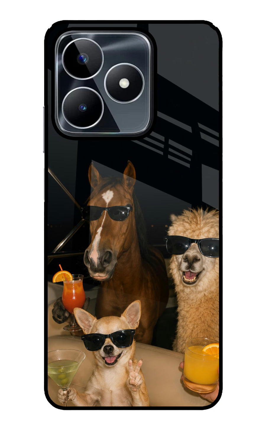 Party Squad Realme Narzo N53 Back Cover, Glass case