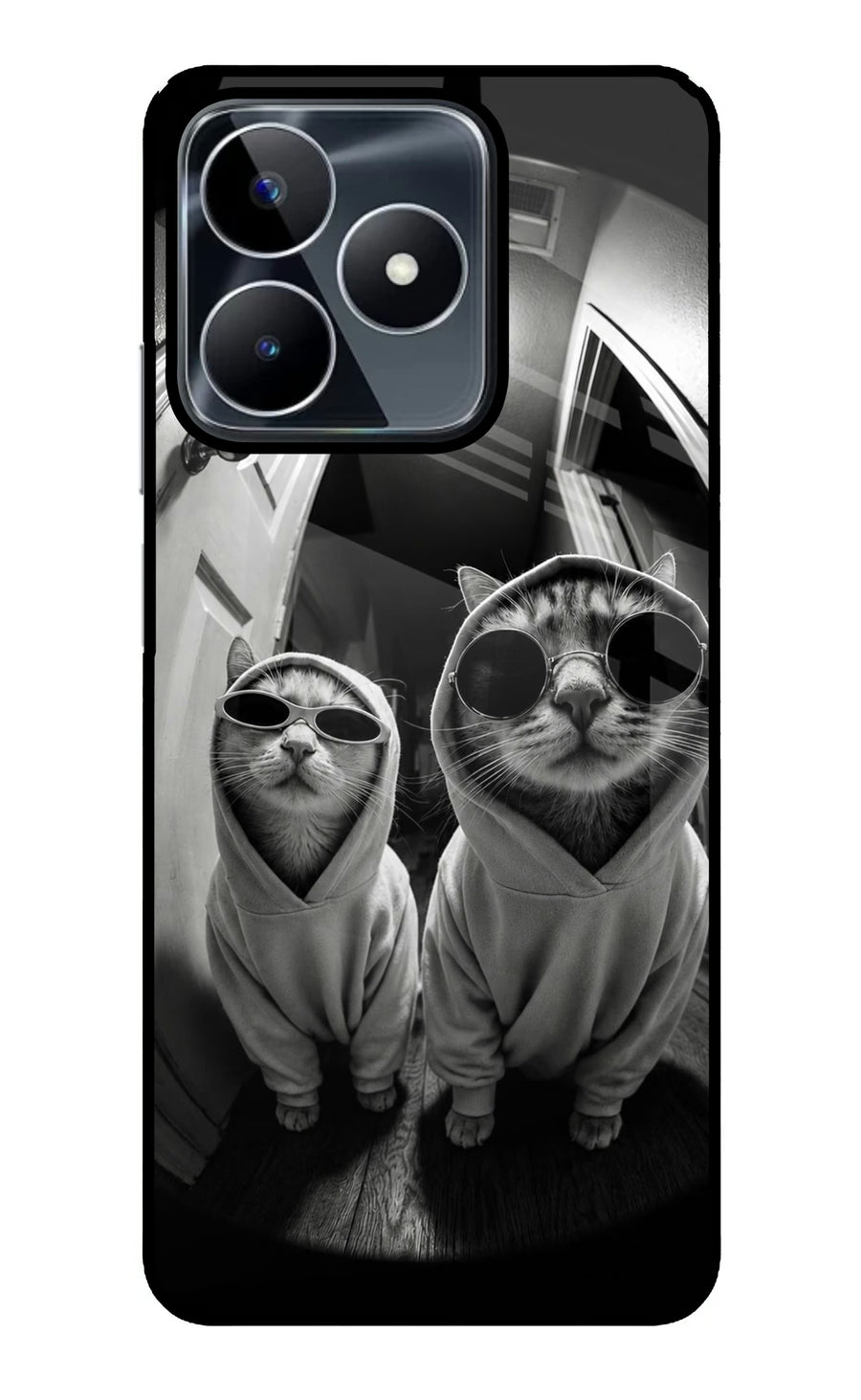 Hood Cats Realme Narzo N53 Back Cover, Glass case