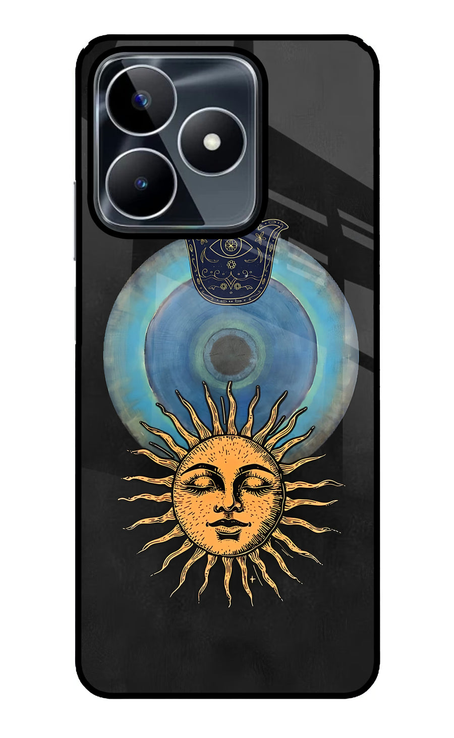 Divine Sun Realme Narzo N53 Back Cover, Glass case