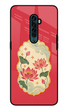 Pink Lotus Oppo Reno2 F Glass Case