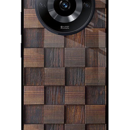 Wooden Cube Design Realme Narzo 60 5G Glass Case Back Cover by Casekaro