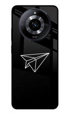 Paper Plane White Realme Narzo 60 5G Glass Case Back Cover by Casekaro