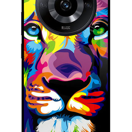 Lion Realme Narzo 60 5G Glass Case Back Cover by Casekaro