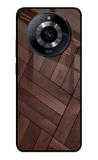 Wooden Texture Design Realme Narzo 60 5G Glass Case Back Cover by Casekaro