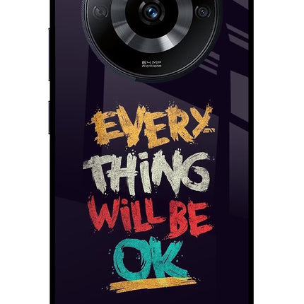 Everything Will Be Ok Realme Narzo 60 5G Glass Case Back Cover by Casekaro