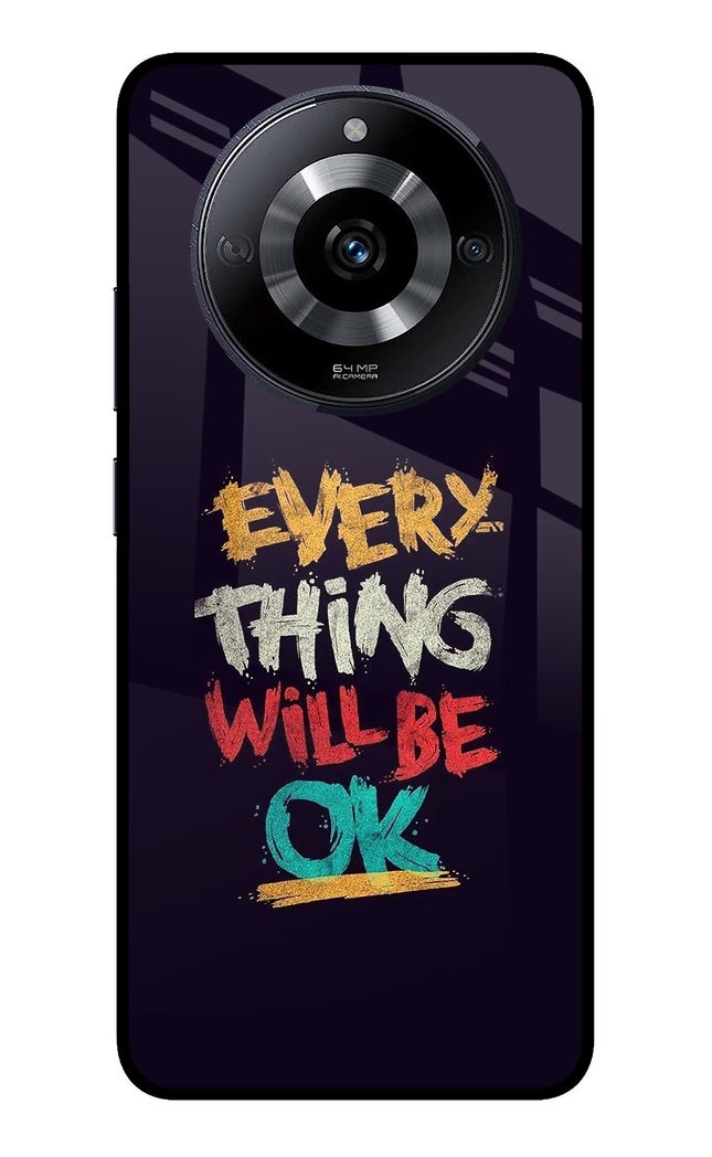 Everything Will Be Ok Realme Narzo 60 5G Glass Case Back Cover by Casekaro