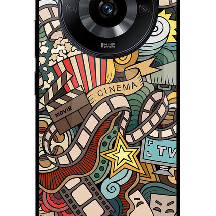 Cinema Abstract Realme Narzo 60 5G Glass Case Back Cover by Casekaro