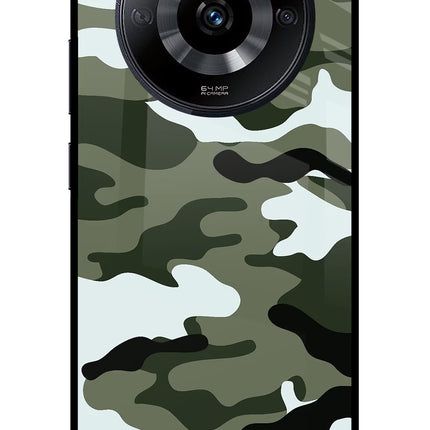 Camouflage Realme Narzo 60 5G Glass Case Back Cover by Casekaro