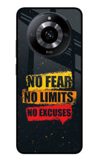 No Fear No Limits No Excuse Realme Narzo 60 5G Glass Case Back Cover by Casekaro