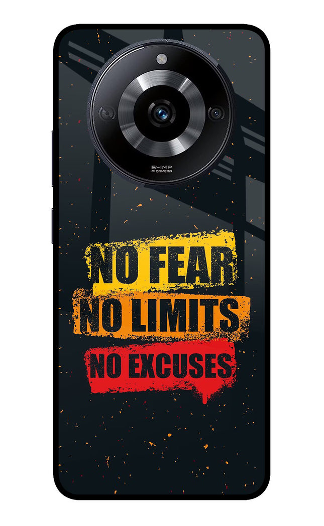 No Fear No Limits No Excuse Realme Narzo 60 5G Glass Case Back Cover by Casekaro