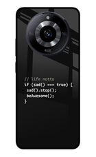 Life Motto Code Realme Narzo 60 5G Glass Case Back Cover by Casekaro