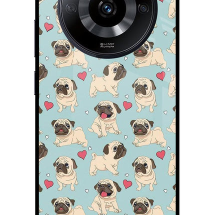 Pug Dog Realme Narzo 60 5G Glass Case Back Cover by Casekaro