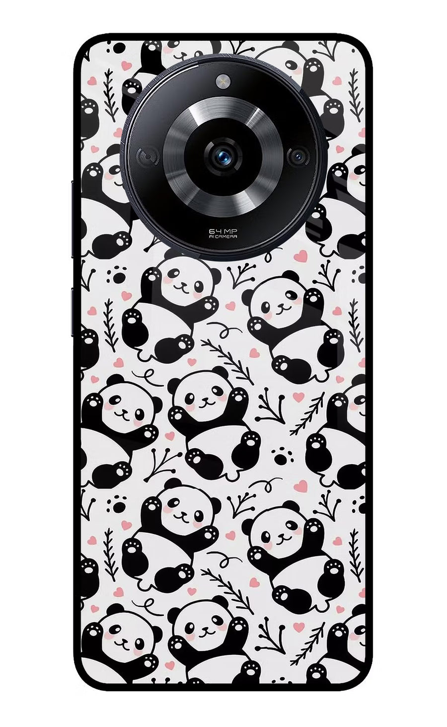 Cute Panda Realme Narzo 60 5G Back Cover, Glass case