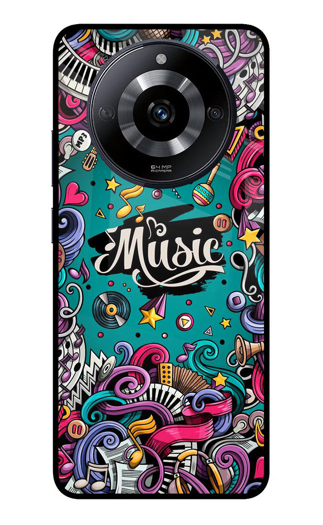 Music Graffiti Realme Narzo 60 5G Glass Case Back Cover by Casekaro