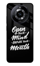 Open Your Mind Before Your Mouth Realme Narzo 60 5G Glass Case Back Cover by Casekaro