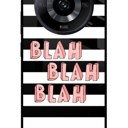 Blah Blah Blah Realme Narzo 60 5G Glass Case Back Cover by Casekaro