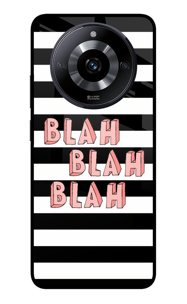 Blah Blah Blah Realme Narzo 60 5G Glass Case Back Cover by Casekaro