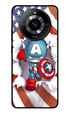 Captain America Realme Narzo 60 5G Glass Case Back Cover by Casekaro