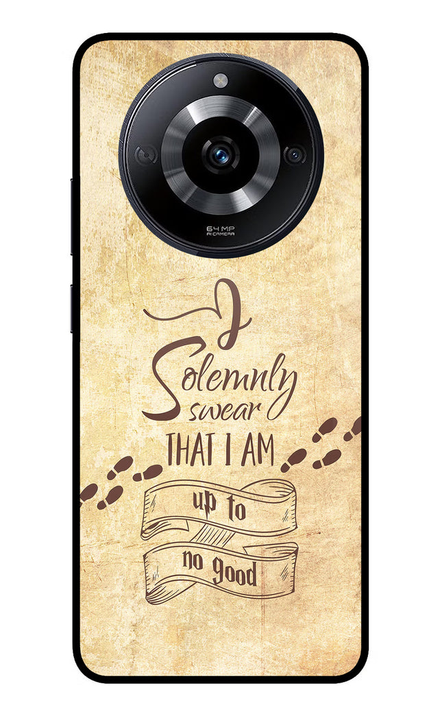 I Solemnly swear that i up to no good Realme Narzo 60 5G Glass Case Back Cover by Casekaro