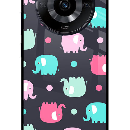 Elephants Realme Narzo 60 5G Glass Case Back Cover by Casekaro