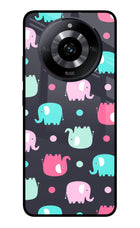 Elephants Realme Narzo 60 5G Glass Case Back Cover by Casekaro