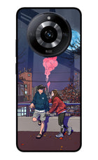 Chilling Couple Realme Narzo 60 5G Glass Case Back Cover by Casekaro