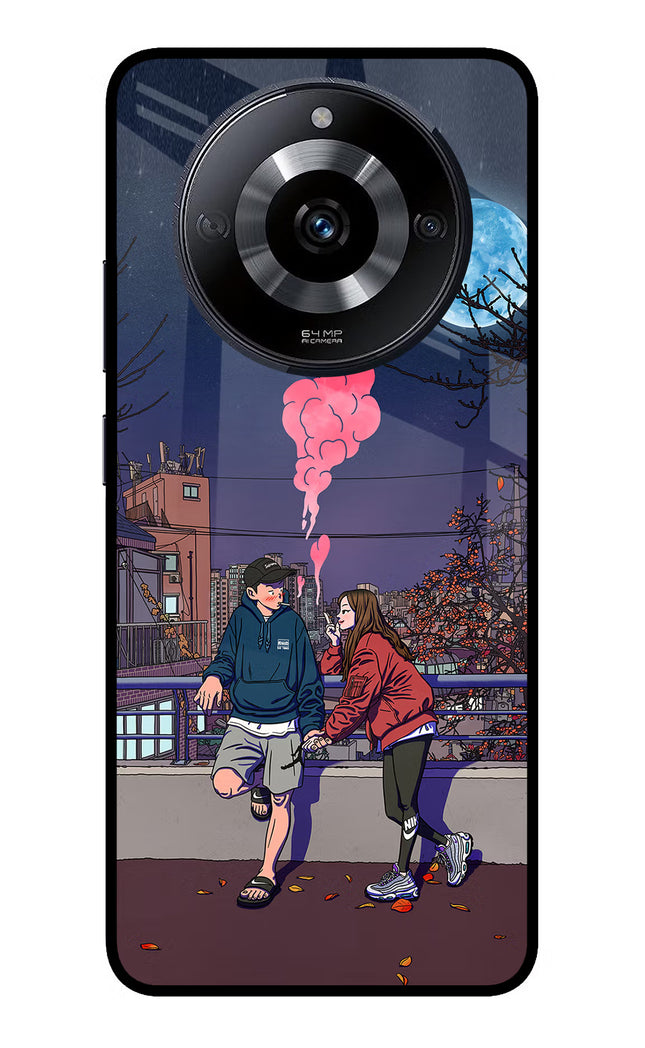 Chilling Couple Realme Narzo 60 5G Glass Case Back Cover by Casekaro