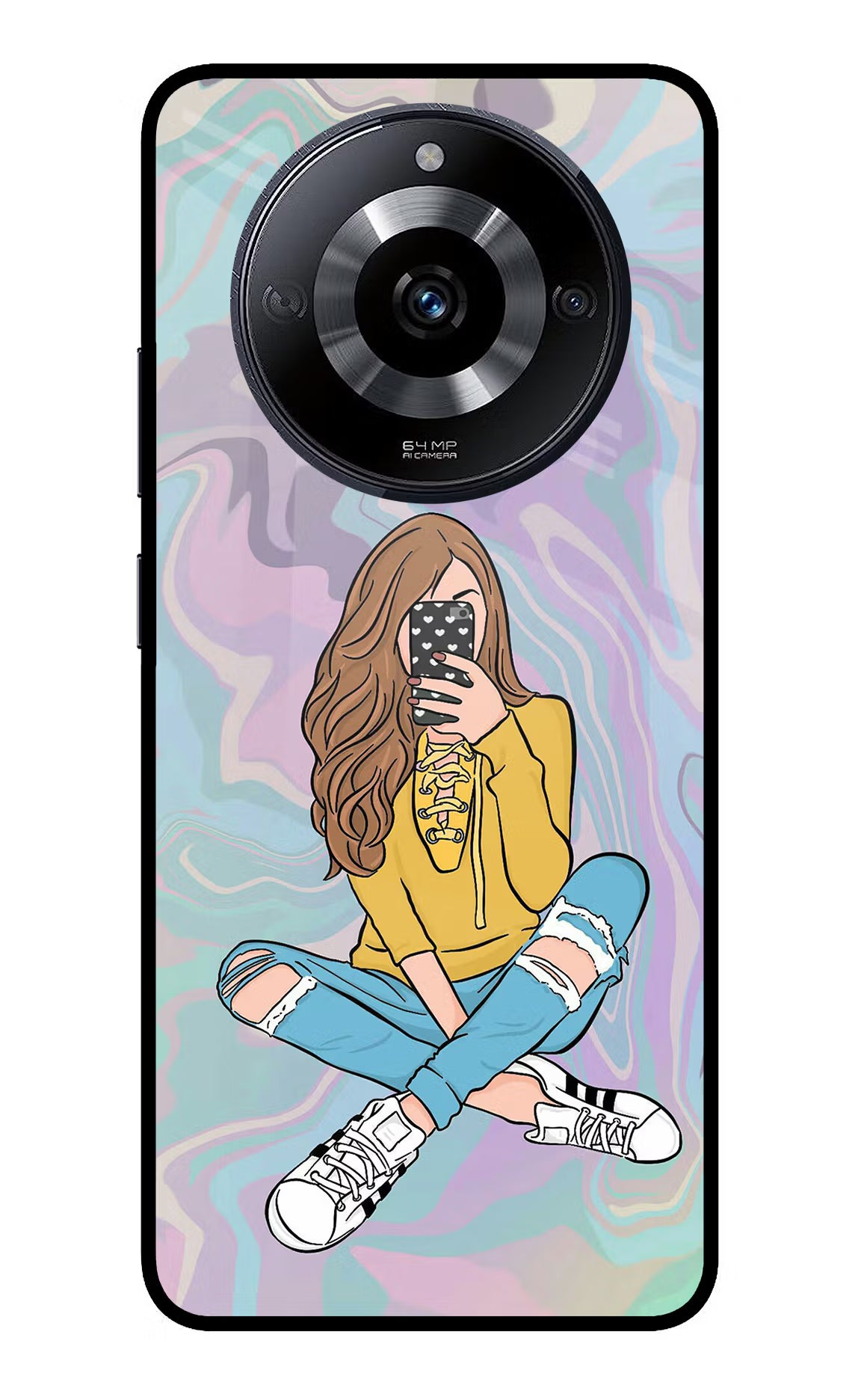 Selfie Girl Realme Narzo 60 5G Glass Case