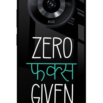 Zero Fucks Given Realme Narzo 60 5G Glass Case Back Cover by Casekaro