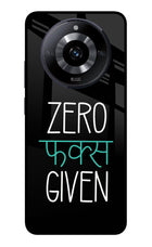 Zero Fucks Given Realme Narzo 60 5G Glass Case Back Cover by Casekaro